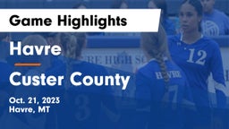 Havre  vs Custer County  Game Highlights - Oct. 21, 2023