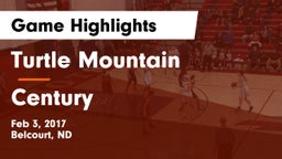 Turtle Mountain  vs Century  Game Highlights - Feb 3, 2017
