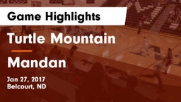 Turtle Mountain  vs Mandan  Game Highlights - Jan 27, 2017