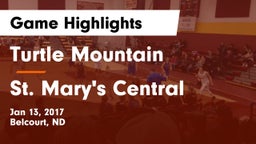 Turtle Mountain  vs St. Mary's Central  Game Highlights - Jan 13, 2017
