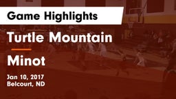 Turtle Mountain  vs Minot  Game Highlights - Jan 10, 2017