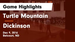 Turtle Mountain  vs Dickinson  Game Highlights - Dec 9, 2016