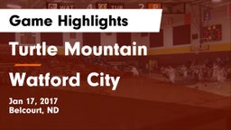 Turtle Mountain  vs Watford City  Game Highlights - Jan 17, 2017