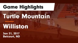 Turtle Mountain  vs Williston  Game Highlights - Jan 21, 2017