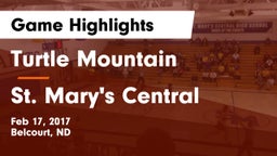 Turtle Mountain  vs St. Mary's Central  Game Highlights - Feb 17, 2017