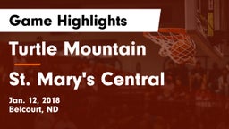 Turtle Mountain  vs St. Mary's Central  Game Highlights - Jan. 12, 2018