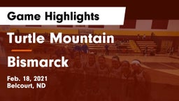 Turtle Mountain  vs Bismarck  Game Highlights - Feb. 18, 2021