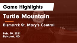 Turtle Mountain  vs Bismarck St. Mary's Central  Game Highlights - Feb. 20, 2021