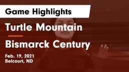 Turtle Mountain  vs Bismarck Century  Game Highlights - Feb. 19, 2021