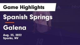 Spanish Springs  vs Galena Game Highlights - Aug. 23, 2022