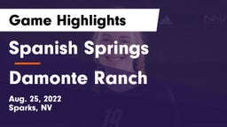 Spanish Springs  vs Damonte Ranch Game Highlights - Aug. 25, 2022