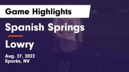 Spanish Springs  vs Lowry Game Highlights - Aug. 27, 2022