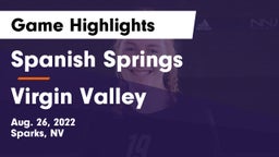 Spanish Springs  vs ****** Valley  Game Highlights - Aug. 26, 2022