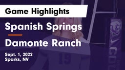 Spanish Springs  vs Damonte Ranch Game Highlights - Sept. 1, 2022