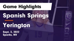 Spanish Springs  vs Yerington Game Highlights - Sept. 3, 2022