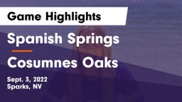 Spanish Springs  vs Cosumnes Oaks  Game Highlights - Sept. 3, 2022
