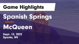 Spanish Springs  vs McQueen  Game Highlights - Sept. 13, 2022