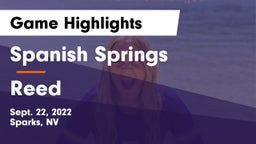 Spanish Springs  vs Reed Game Highlights - Sept. 22, 2022