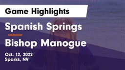 Spanish Springs  vs Bishop Manogue  Game Highlights - Oct. 12, 2022