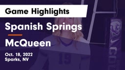 Spanish Springs  vs McQueen  Game Highlights - Oct. 18, 2022