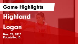 Highland  vs Logan  Game Highlights - Nov. 28, 2017