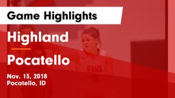 Highland  vs Pocatello  Game Highlights - Nov. 13, 2018