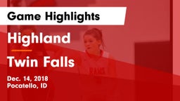 Highland  vs Twin Falls Game Highlights - Dec. 14, 2018