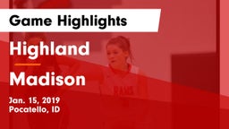 Highland  vs Madison  Game Highlights - Jan. 15, 2019