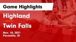 Highland  vs Twin Falls  Game Highlights - Nov. 18, 2021