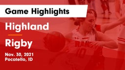 Highland  vs Rigby  Game Highlights - Nov. 30, 2021