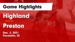 Highland  vs Preston  Game Highlights - Dec. 2, 2021