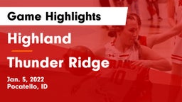 Highland  vs Thunder Ridge Game Highlights - Jan. 5, 2022