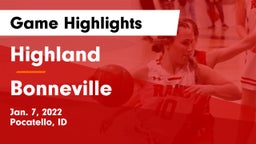Highland  vs Bonneville  Game Highlights - Jan. 7, 2022