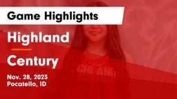 Highland  vs Century  Game Highlights - Nov. 28, 2023
