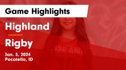 Highland  vs Rigby  Game Highlights - Jan. 3, 2024