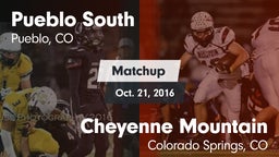 Matchup: Pueblo South High vs. Cheyenne Mountain  2016