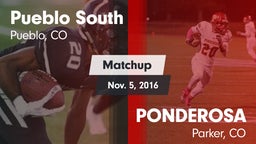 Matchup: Pueblo South High vs. PONDEROSA  2016