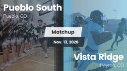 Matchup: Pueblo South High vs. Vista Ridge  2020