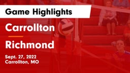 Carrollton  vs Richmond  Game Highlights - Sept. 27, 2022
