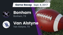 Recap: Bonham  vs. Van Alstyne  2017