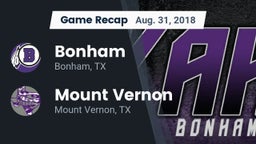 Recap: Bonham  vs. Mount Vernon  2018