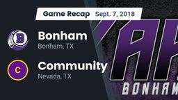 Recap: Bonham  vs. Community  2018
