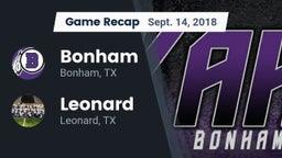 Recap: Bonham  vs. Leonard  2018