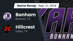 Recap: Bonham  vs. Hillcrest  2018
