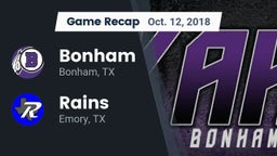 Recap: Bonham  vs. Rains  2018