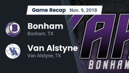 Recap: Bonham  vs. Van Alstyne  2018