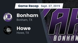 Recap: Bonham  vs. Howe  2019