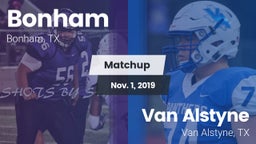 Matchup: Bonham  vs. Van Alstyne  2019