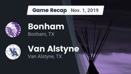 Recap: Bonham  vs. Van Alstyne  2019