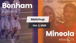 Matchup: Bonham  vs. Mineola  2020